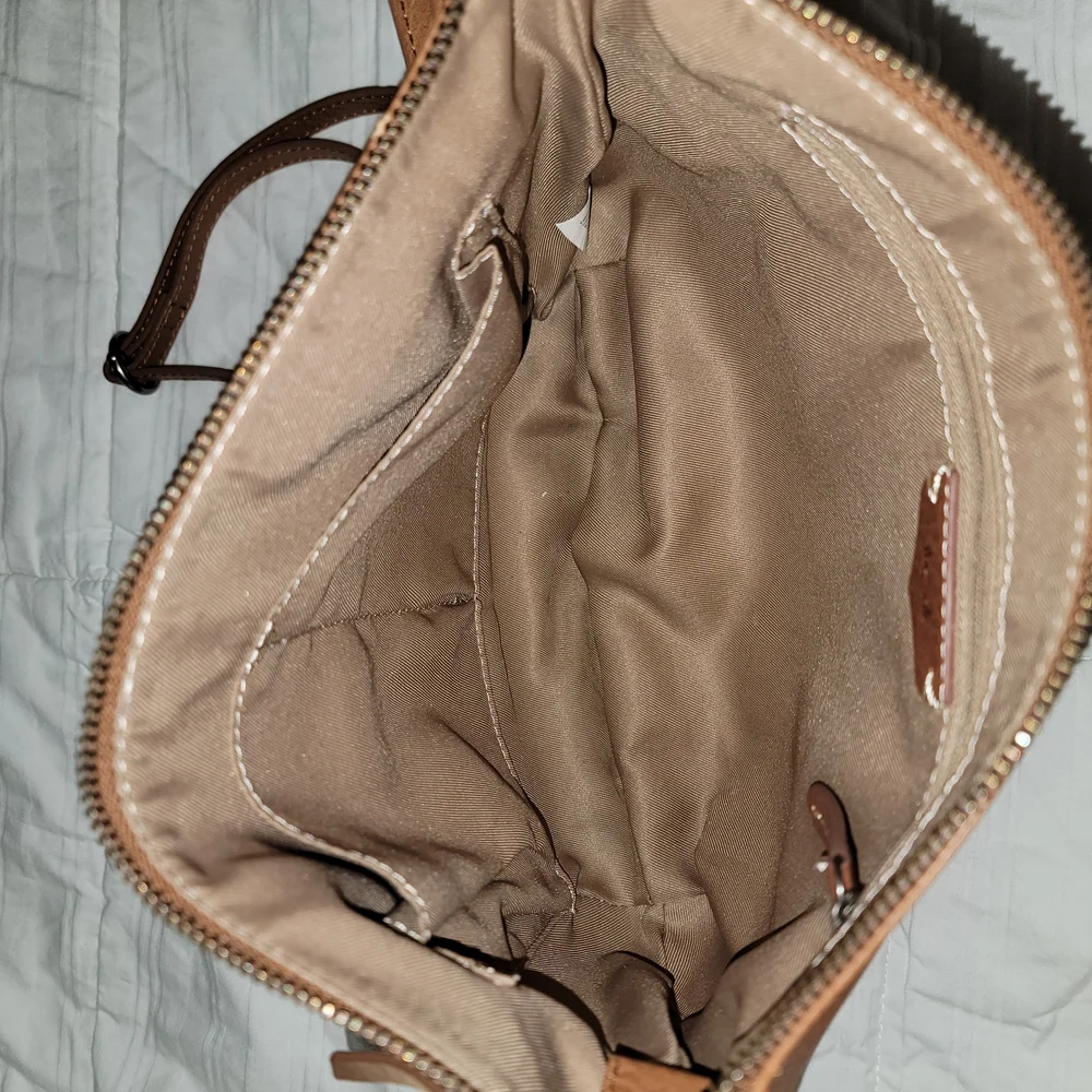The Sak Oleta Leather Embossed Crossbody Bag Tobacco Brown - Picture 8 of 11
